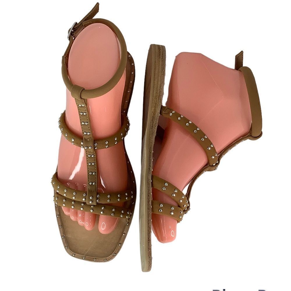 Dolce Vita Kole Tan Faux Leather Strapy Studded Summer Women’s Sandals Sz 7